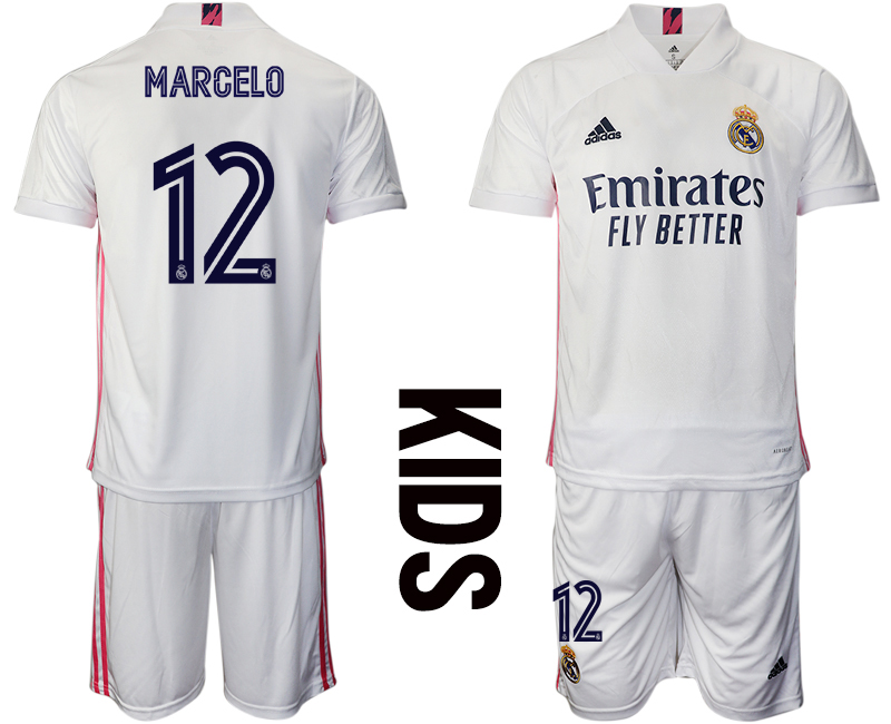 Youth 2020-2021 club Real Madrid home #12 white Soccer Jerseys->real madrid jersey->Soccer Club Jersey